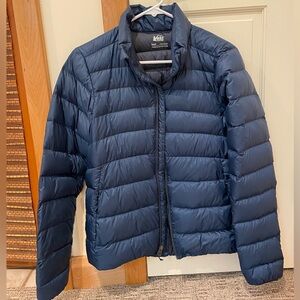 REI Co-Op Women’s Small 650 Down Puffer Jacket Saragasso Sea Navy Blue